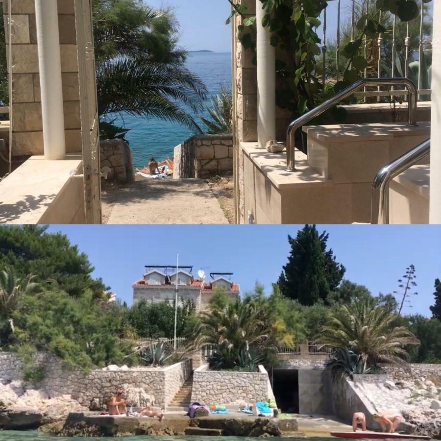 טרוגיר Luxury Seaside Villa With A Classic Mediterranean Olive Garden, A Fully Equipped Professional Kitchen, Pool, Sauna, Padle Boards And Canoe - Miolin Beach House מראה חיצוני תמונה